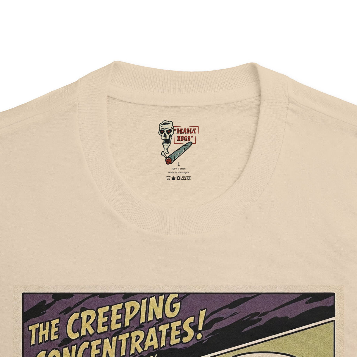 The Creeping Concentrates! / Vintage Pulp Horror Comic Art Tee / 420 Underground Stoner Culture / DEADLY NUGS
