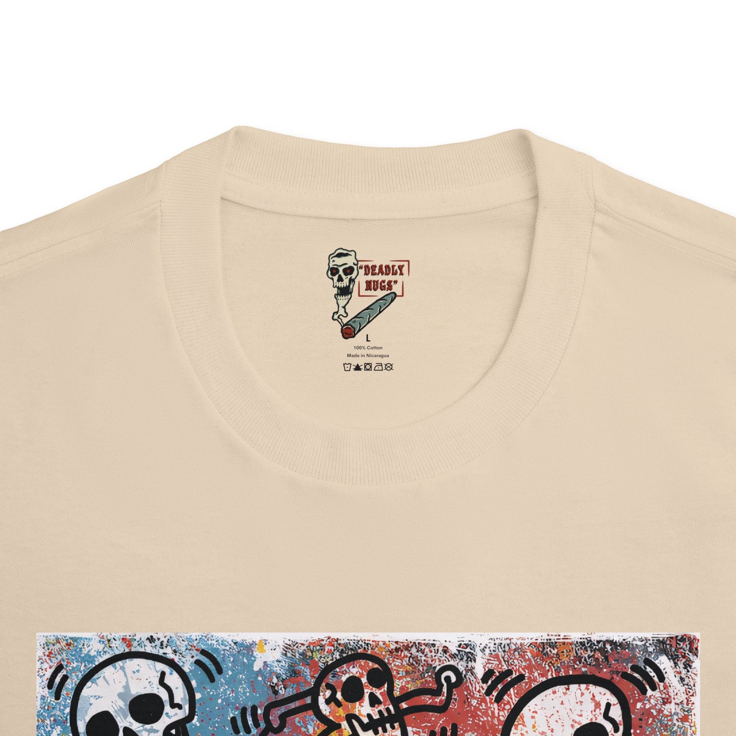 Distortion Waves / Premium Unisex Graphic Tee Aesthetic Print Skull Art Streetwear / DEADLY NUGS