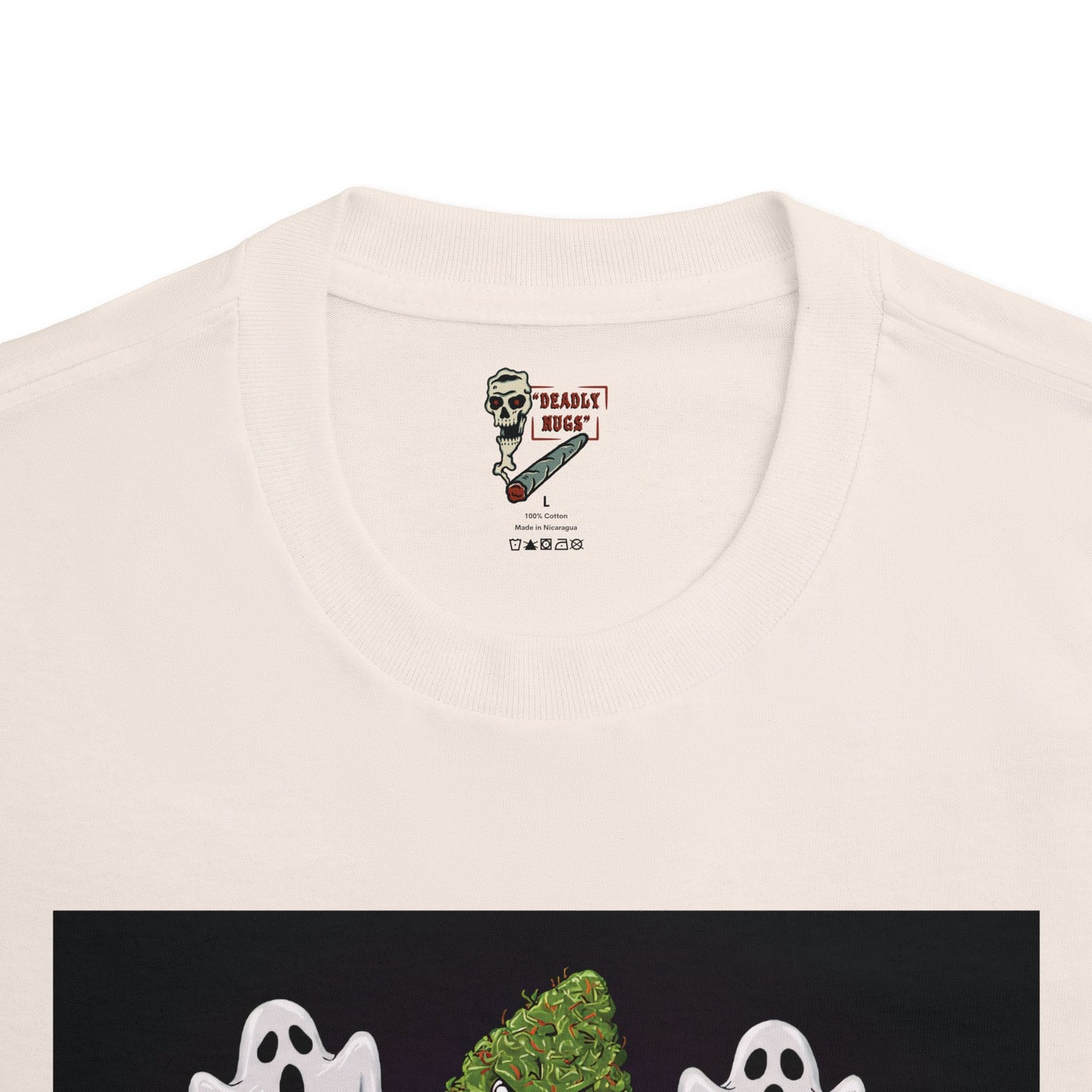 Festive Buds / Premium Unisex Graphic Tee Aesthetic Print Ghost Skeleton 420 / DEADLY NUGS