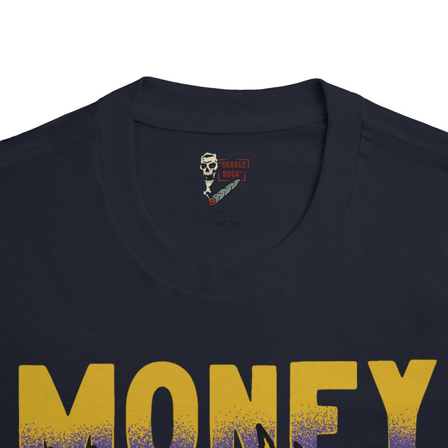 Money / Premium Unisex Graphic Tee Aesthetic Print Skull Hustle Streetwear / DEADLY NUGS