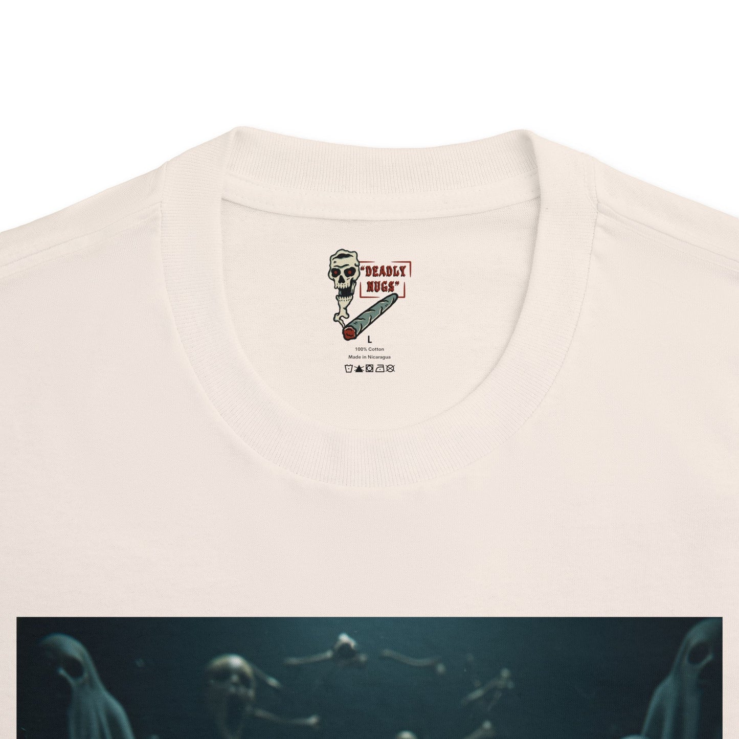 Coals of Chronic / Premium Unisex Graphic Tee Aesthetic Print Ghost Skull 420 / DEADLY NUGS