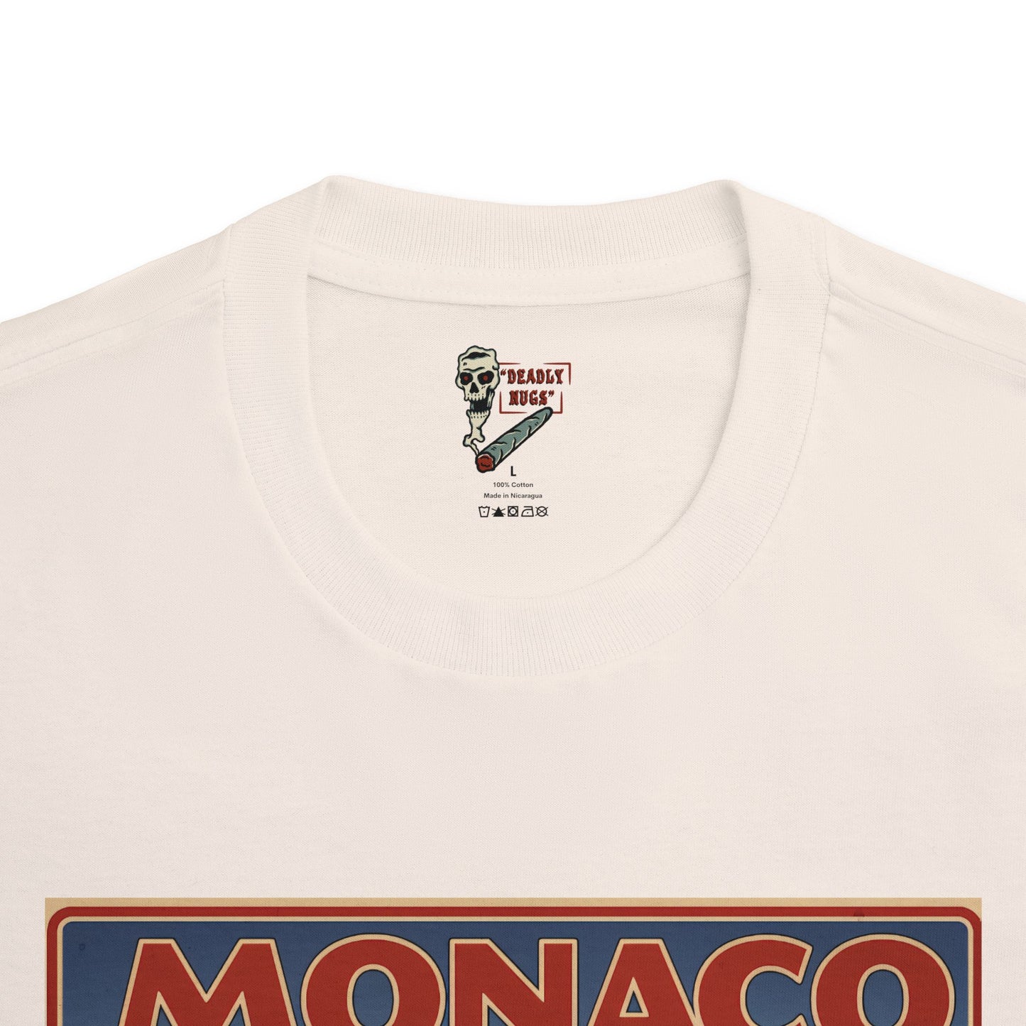 Vintage Racing Monaco / Premium Unisex Graphic Tee Aesthetic Print Skeleton 420 / DEADLY NUGS