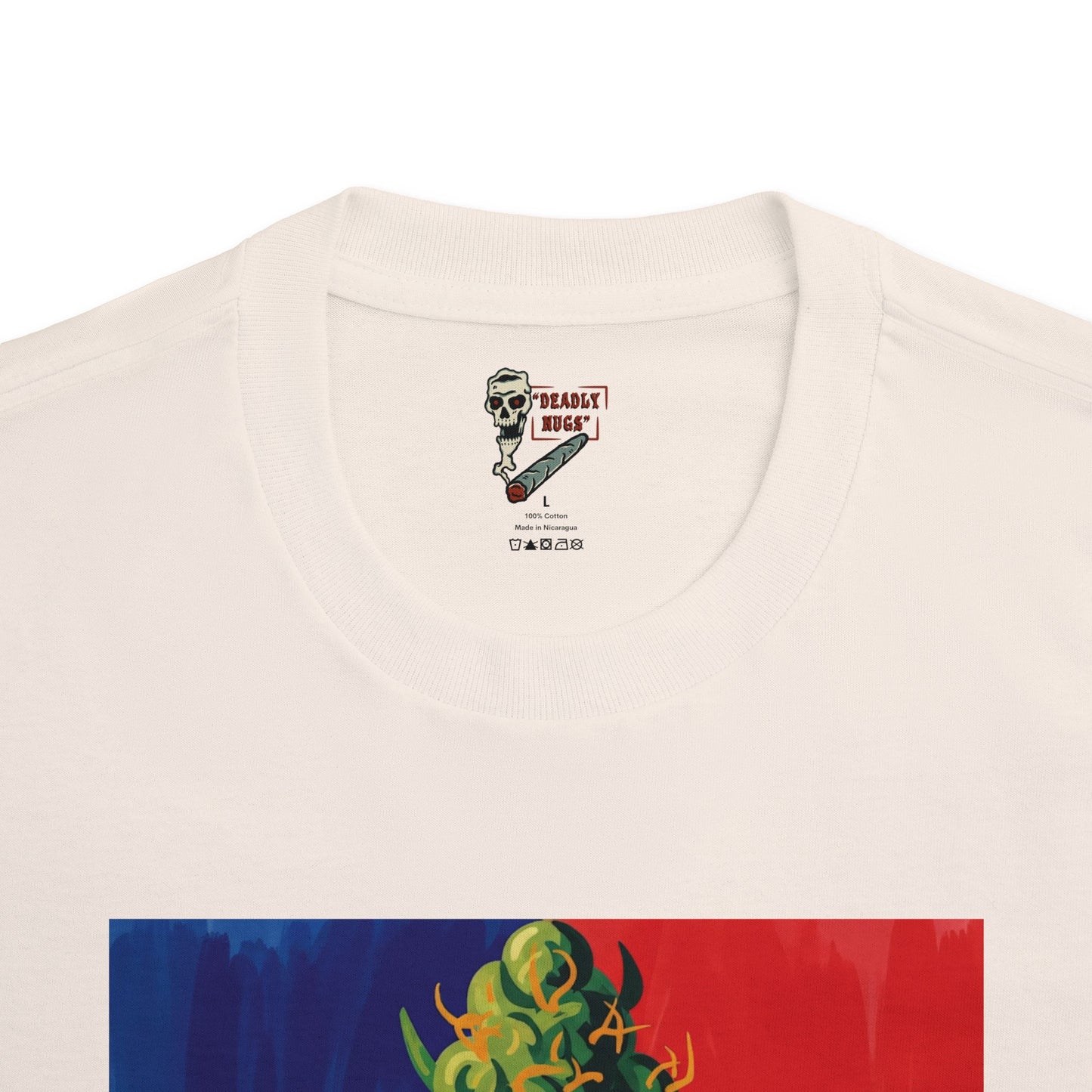 Convergence / Resin Dripping Cannabis Bud and Skull Graphic Tee / Abstract Expressionist Art Mark Rothko Style Painting / 420 Underground Stoner Streetwear / DEADLY NUGS