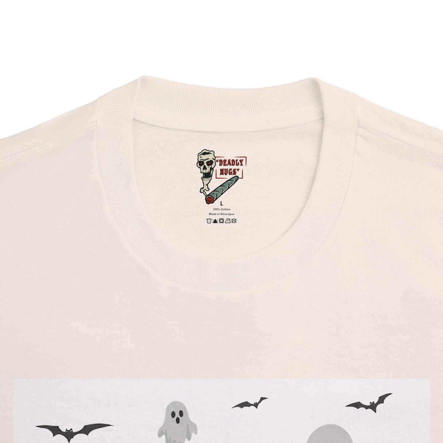 Ground-dead / Premium Unisex Graphic Tee Aesthetic Print Ghost Skeleton 420 / DEADLY NUGS