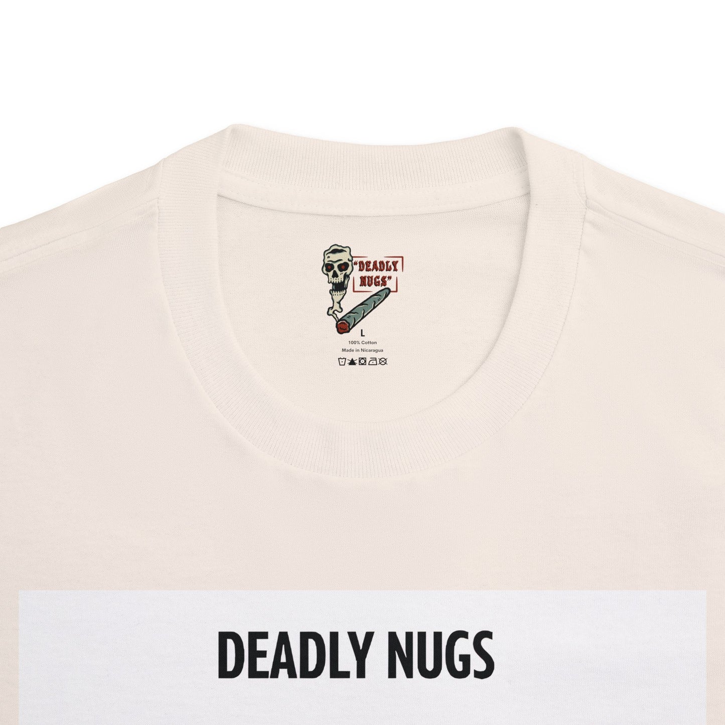 With the Homies / Premium Unisex Graphic Tee Aesthetic Print Ghost Skeleton 420 / DEADLY NUGS