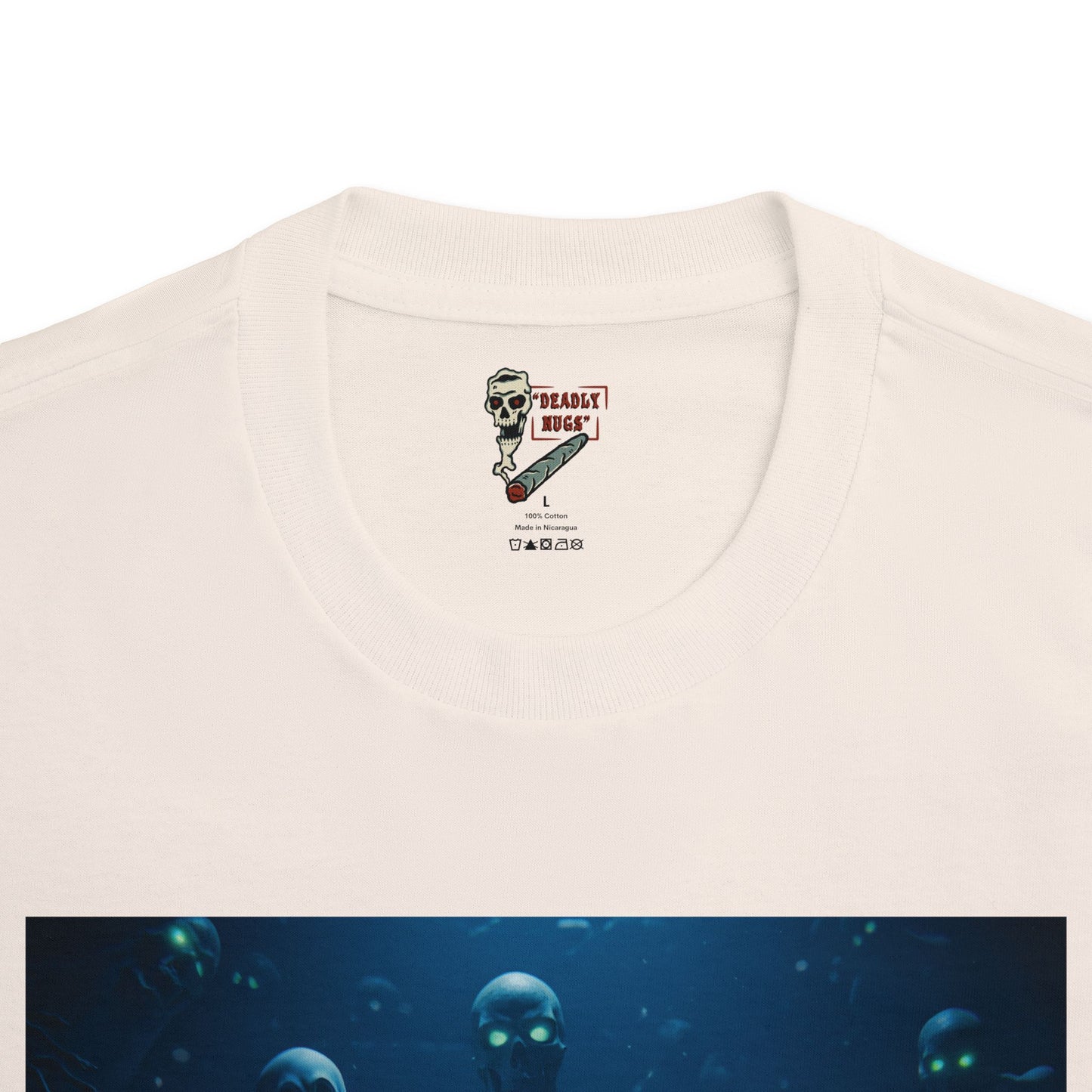 Attraction / Premium Unisex Graphic Tee Aesthetic Print Skull Ghost 420 / DEADLY NUGS