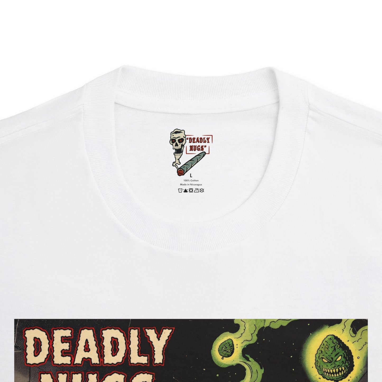 Tomb of the Killer Nugs / Mummy Cannabis Buds Graphic Tee / Vintage Pulp Horror Comic Style / 420 Underground Stoner Streetwear / DEADLY NUGS