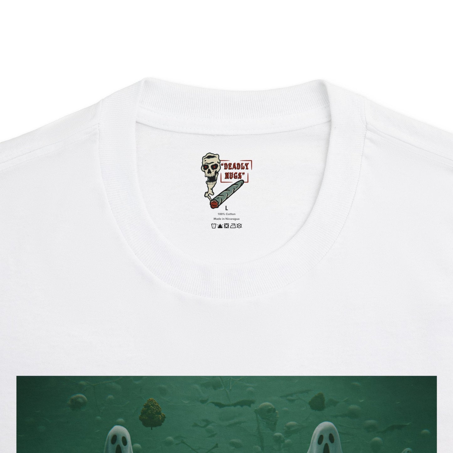 Dimension 420 / Cannabis Buds Ghosts Skulls Graphic Tee / Hyper-Realistic Horror Art Terror Macabre / 420 Underground Stoner Streetwear / DEADLY NUGS