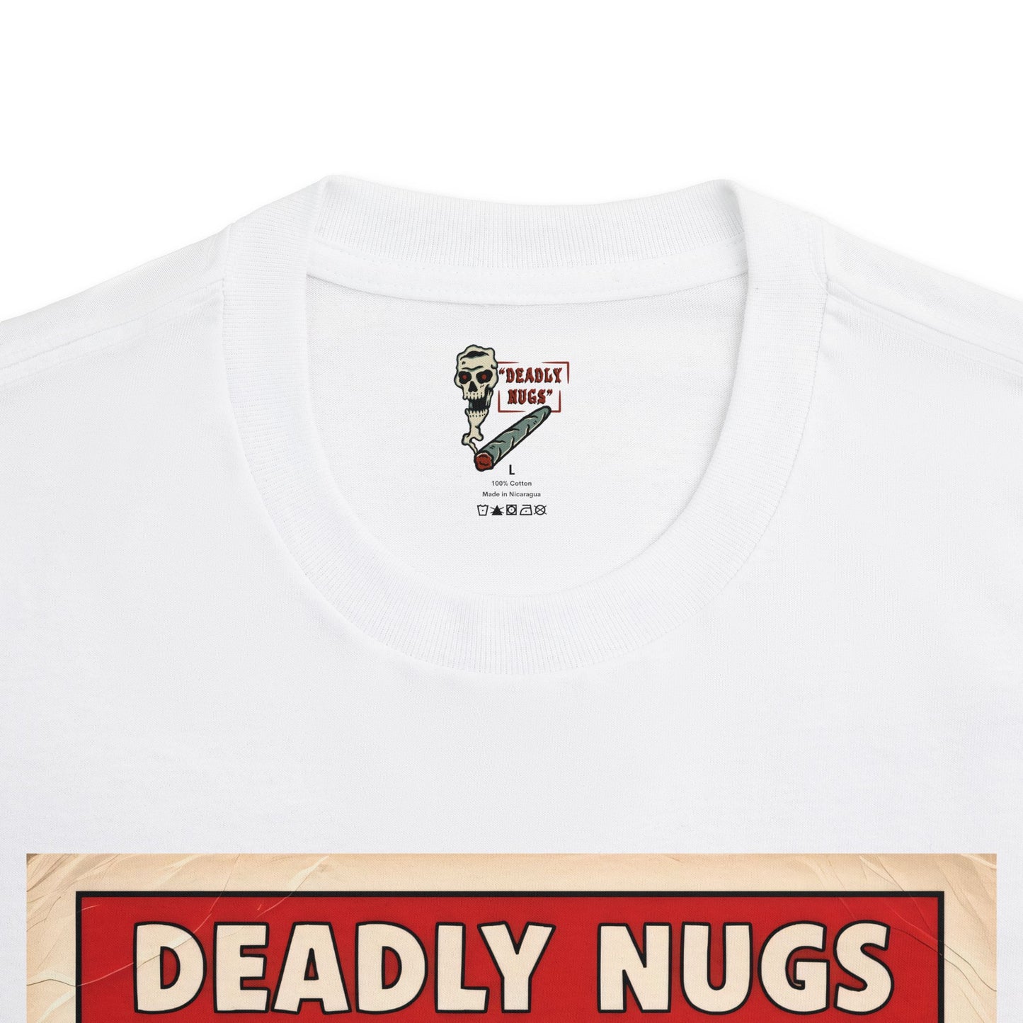 Quarantine Harvest / Man Smokes Bio-Hazard Buds Graphic Tee / Vintage Atomic Pop Art Comic Style / 420 Underground Stoner Culture / DEADLY NUGS