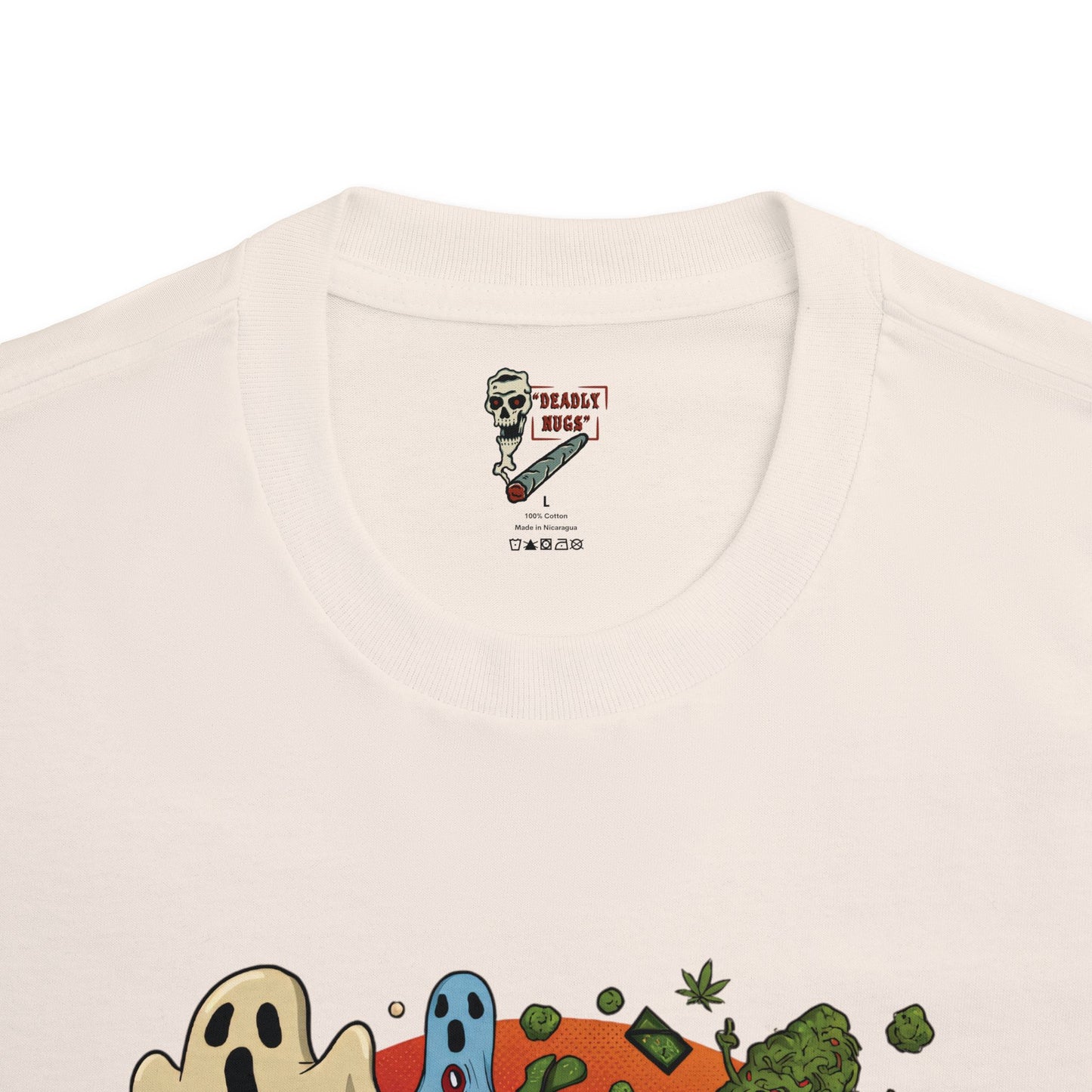 Gas Boss / Premium Unisex Graphic Tee Aesthetic Print Ghost Skeleton 420 / DEADLY NUGS