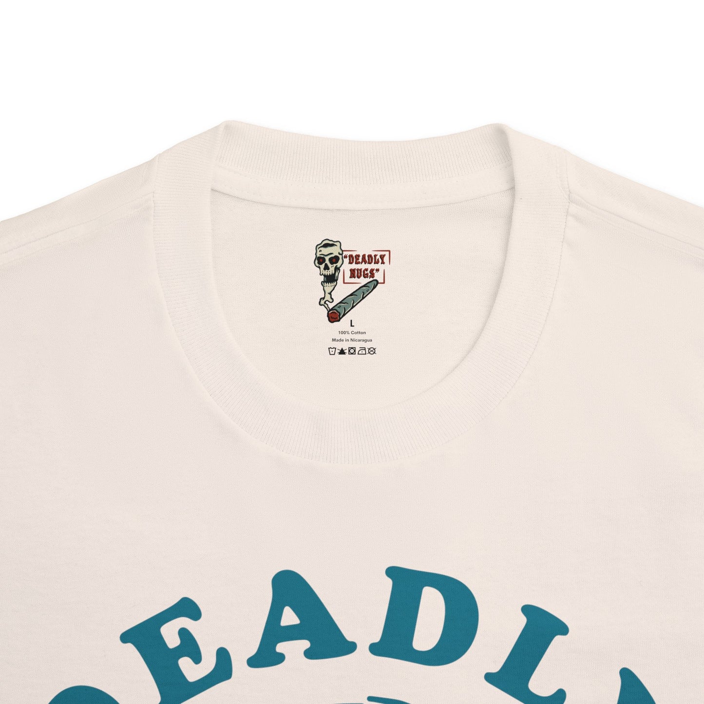 Flame in, Flame out / Premium Unisex Graphic Tee Blue Aesthetic Print Skull 420 / DEADLY NUGS