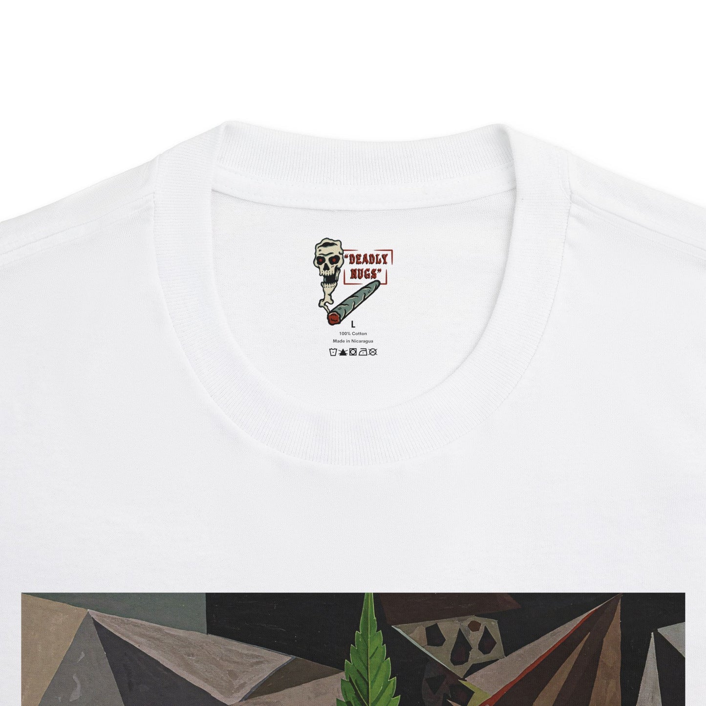 Plant Revelation / Skulls Cannabis Leaves Graphic Tee / Abstract Cubism Art Picasso Painting / 420 Underground Stoner Streetwear / DEADLY NUGS