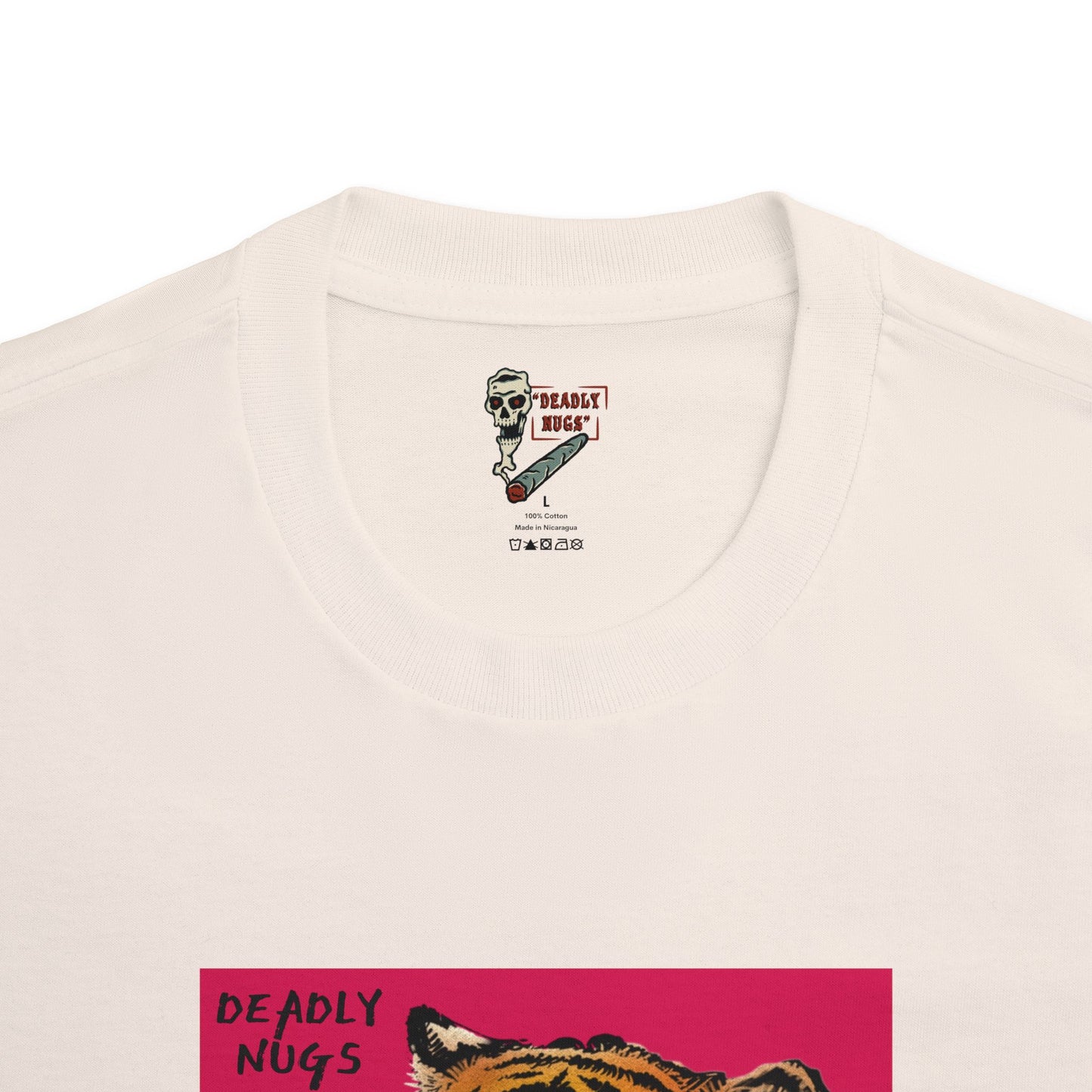 Fierce / Tiger Hot Pink Graphic Tee / Modern Graphic Hype Art Style / 420 Underground Stoner Streetwear / DEADLY NUGS