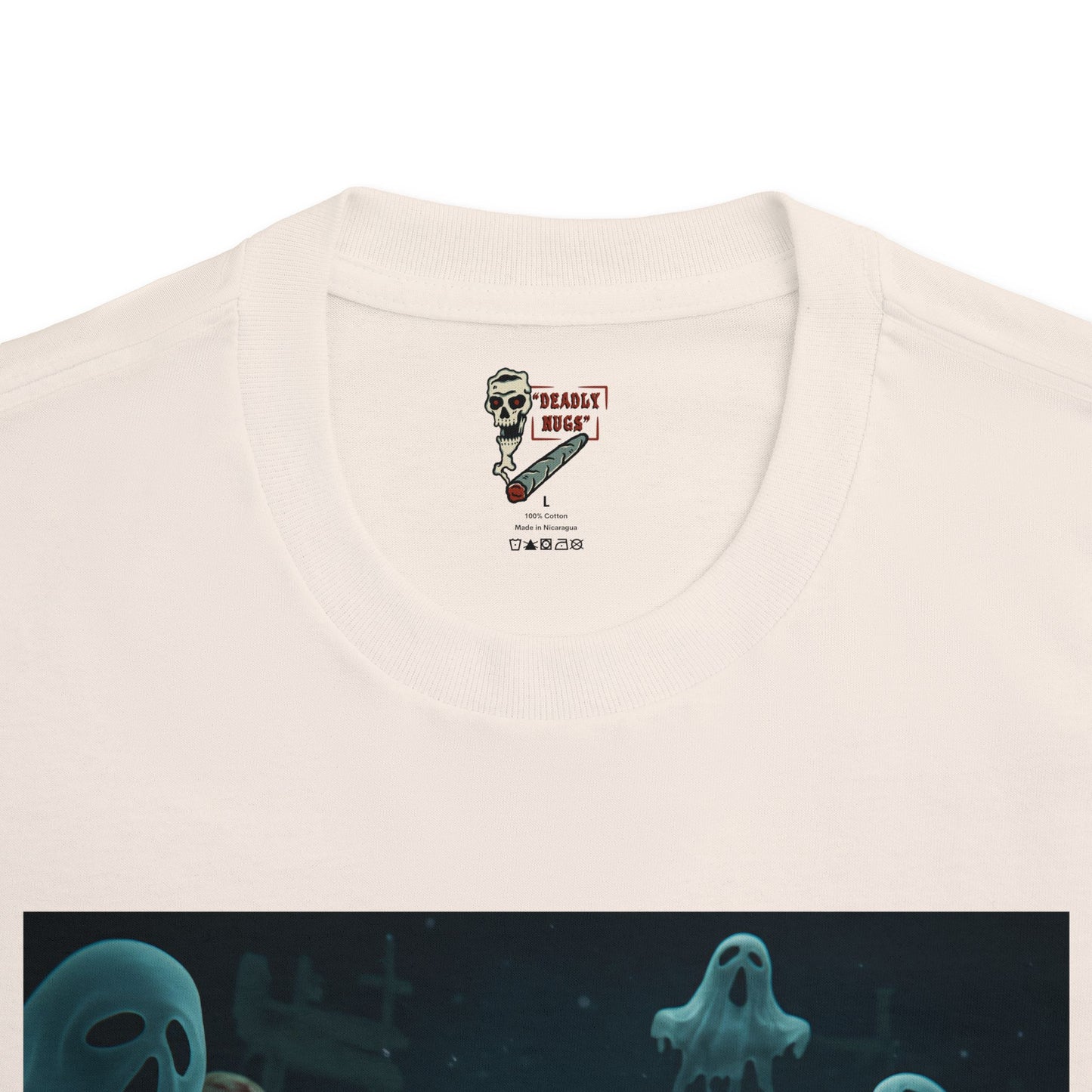Chronic Nightmare / Premium Unisex Graphic Tee Aesthetic Print Ghost Skull 420 / DEADLY NUGS