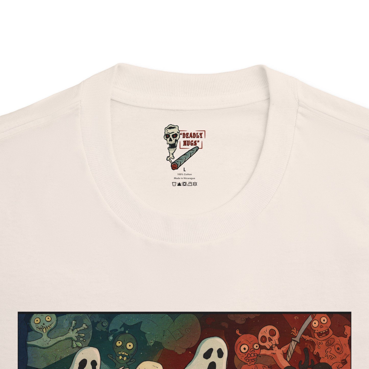 The Madness Strain / Bud Characters Ghosts Skeletons Monsters Graphic Tee / Ominous Macabre Aesthetic Horror Cartoon Art / 420 Underground Stoner Streetwear / DEADLY NUGS