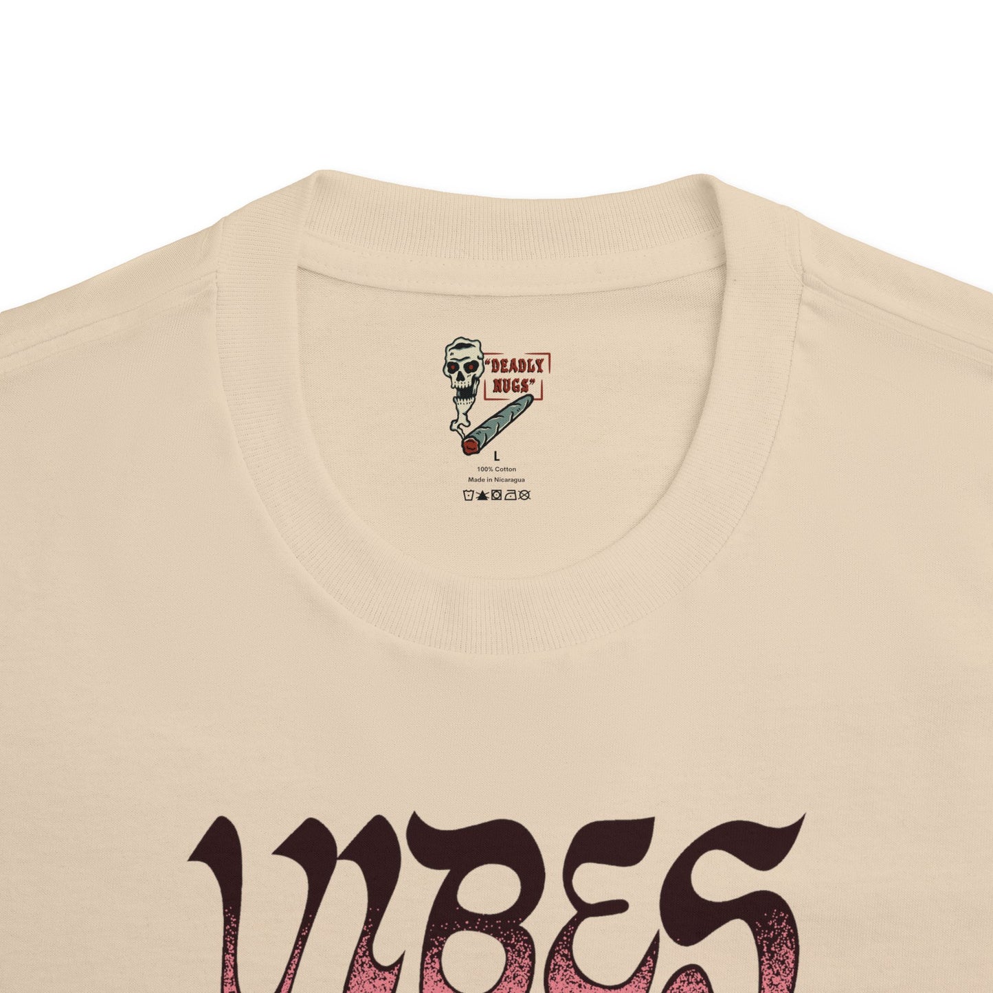 Vibes / Premium Unisex Graphic Tee Aesthetic Print Skull 420 Streetwear / DEADLY NUGS