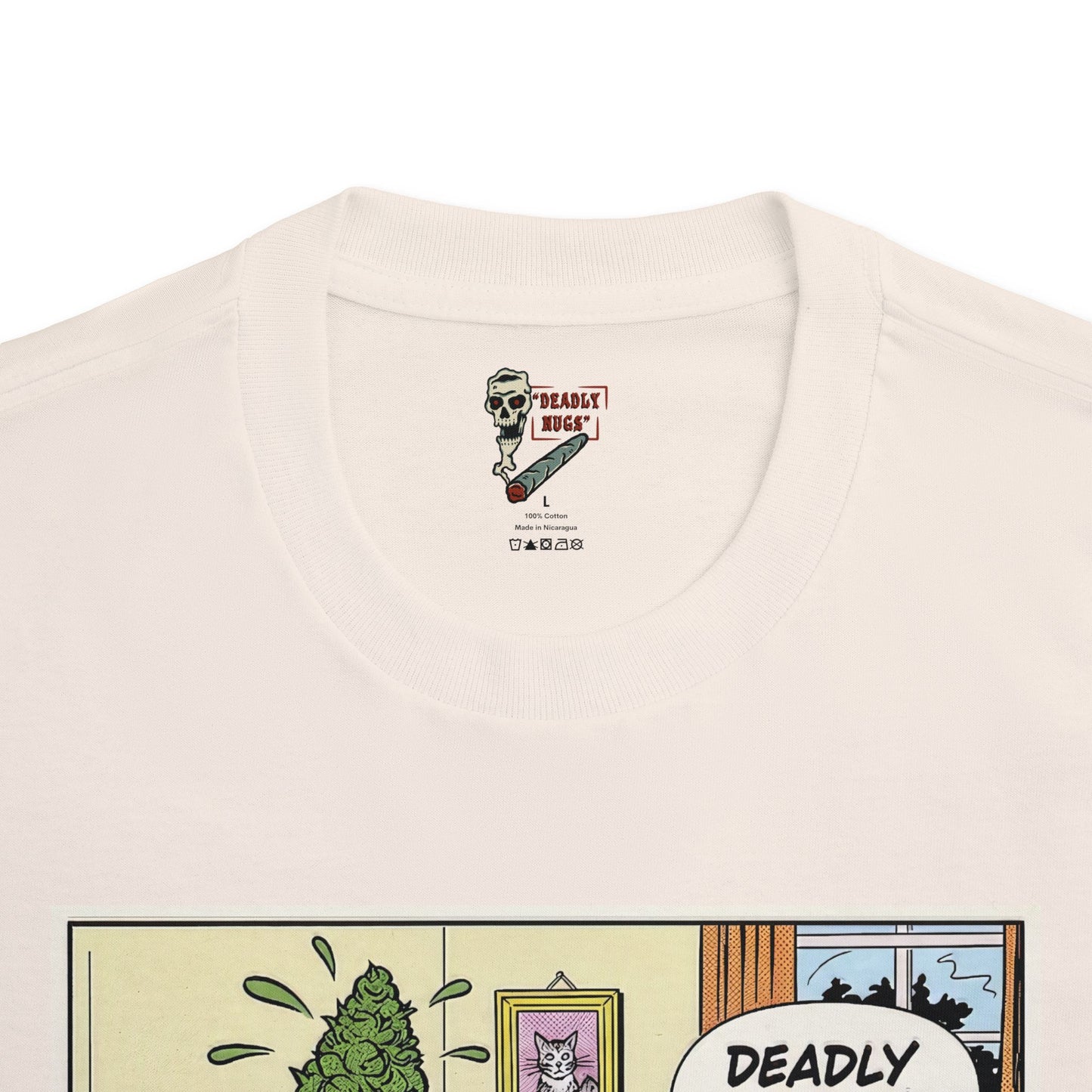 The Living Room Legend / Vintage Humor Pulp Comic Art Tee / 420 Underground Stoner Culture / DEADLY NUGS