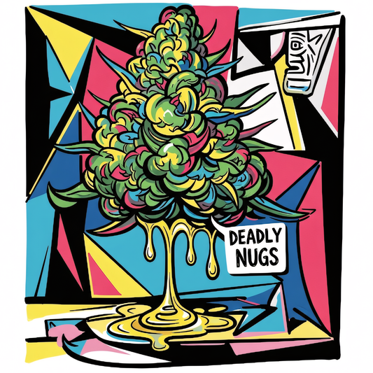 DEADLY NUGS cannabis inspired graphic tees