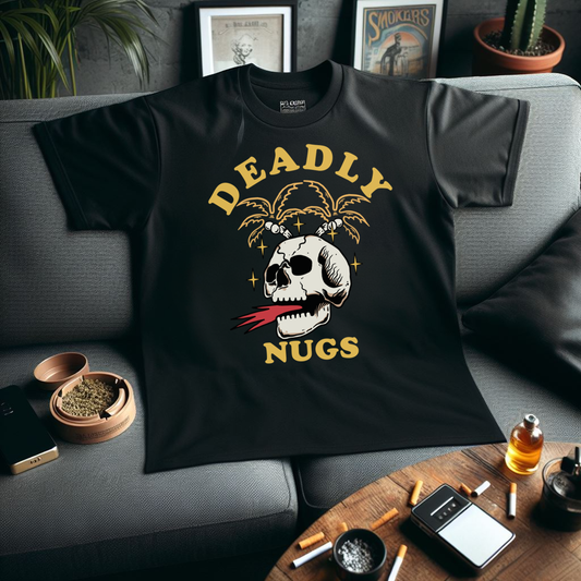 DEADLY NUGS cannabis inspired graphic tees