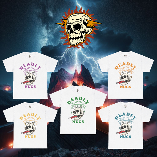 DEADLY NUGS cannabis inspired graphic tees