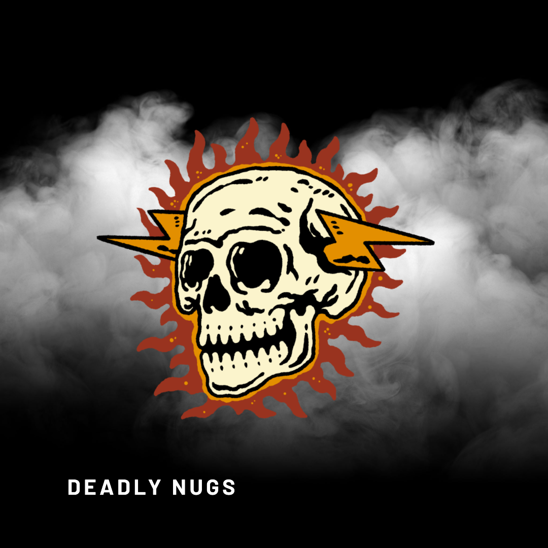 DEADLY NUGS cannabis inspired graphic t-shirts