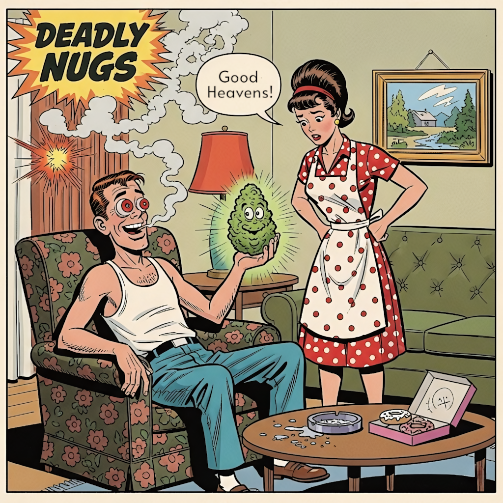 DEADLY NUGS 420 Underground Stoner Culture Cannabis Inspired Graphic Tees
