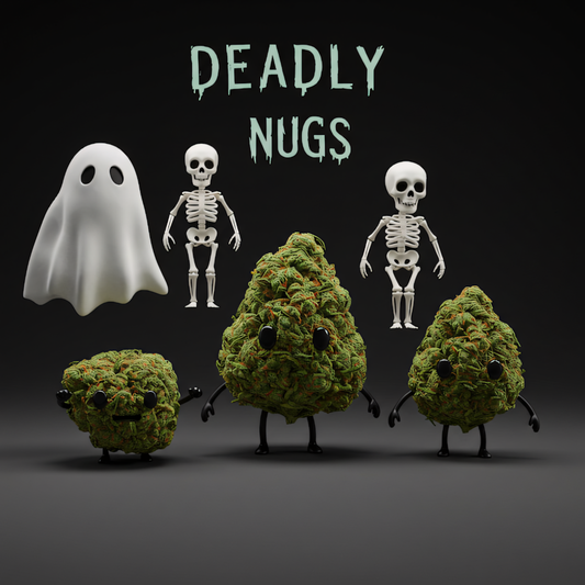 DEADLY NUGS cannabis inspired graphic tees