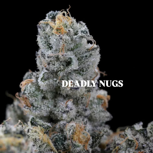 DEADLY NUGS cannabis inspired graphic tshirts