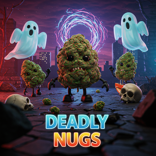 DEADLY NUGS cannabis inspired graphic tees