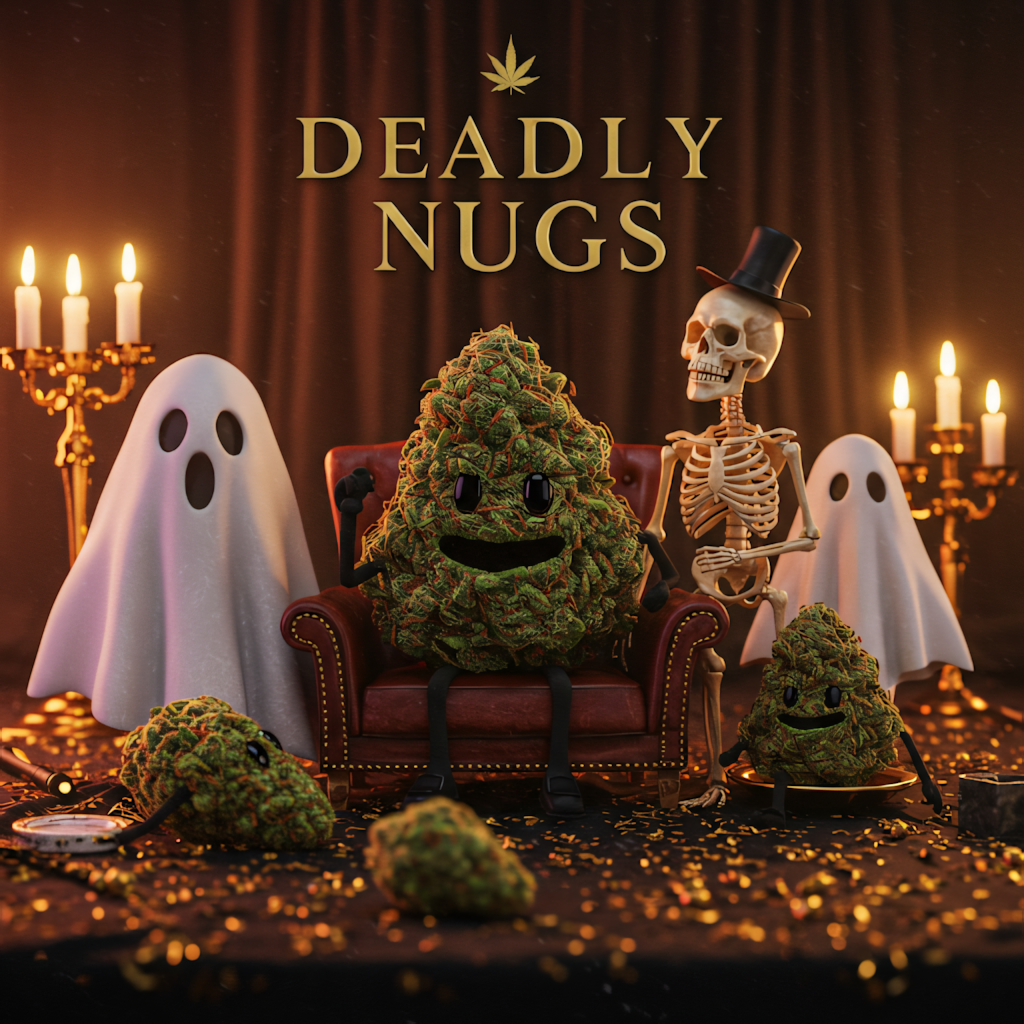 DEADLY NUGS cannabis inspired graphic tees