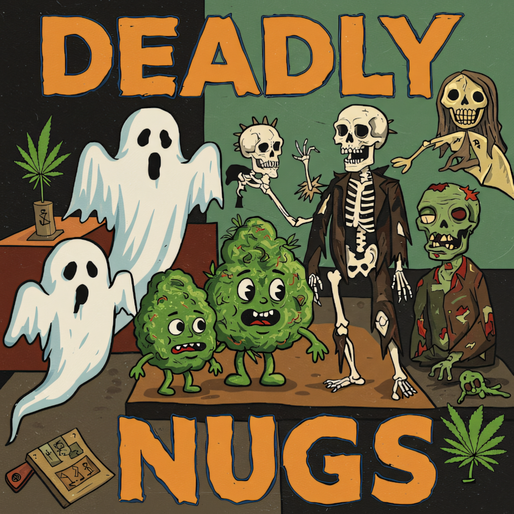 DEADLY NUGS cannabis inspired graphic tees
