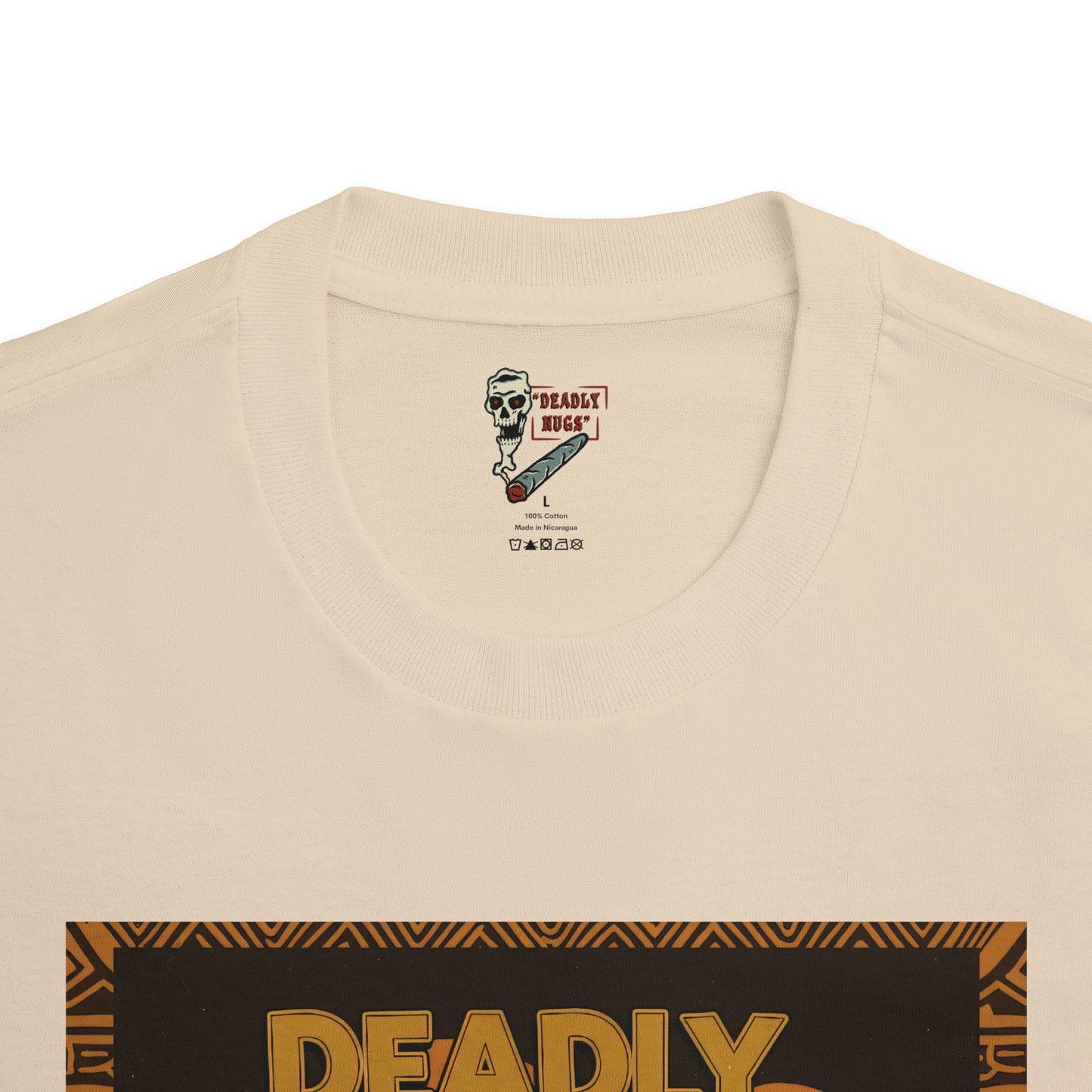 Bambaata / Cannabis Bud Skull Ghost Graphic Tee / Ominous African Tribal Pattern Art / 420 Underground Stoner Streetwear / DEADLY NUGS