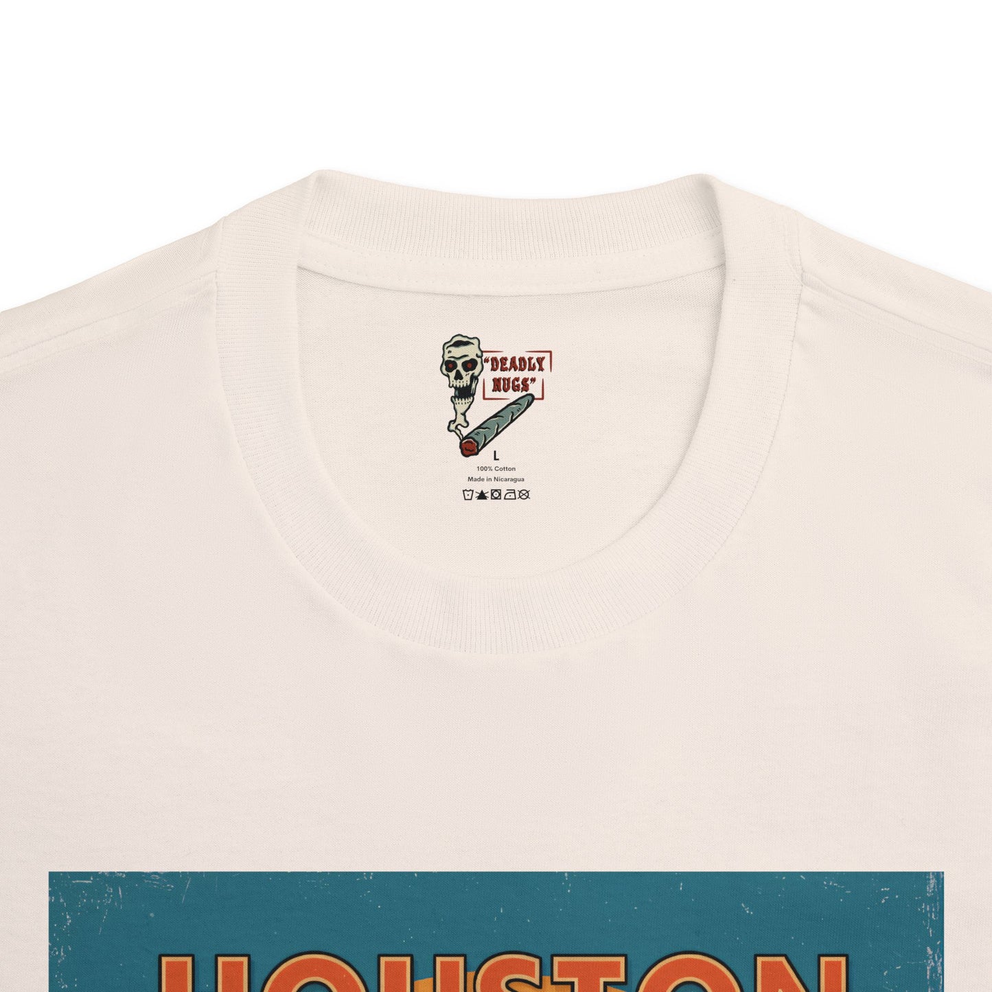 Houston Fun Never Dies / Premium Unisex Graphic Tee Aesthetic Print Skeleton 420 / DEADLY NUGS