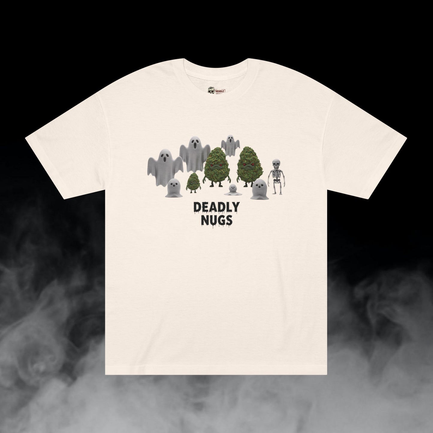 Simply Deadly / Premium Unisex Graphic Tee Aesthetic Print Ghost Skeleton 420 / DEADLY NUGS