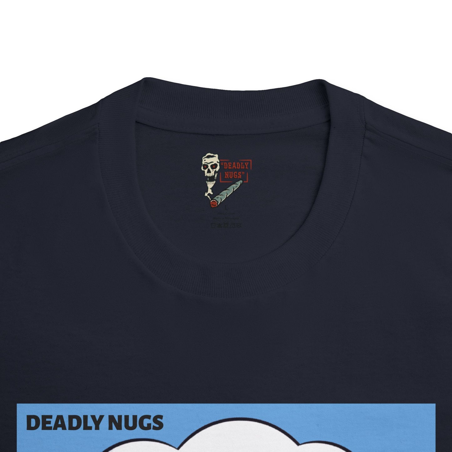 Cloudie / Puff Cloud Character Graphic Tee / Classic Cartoon Art Style / 420 Underground Stoner Streetwear / DEADLY NUGS