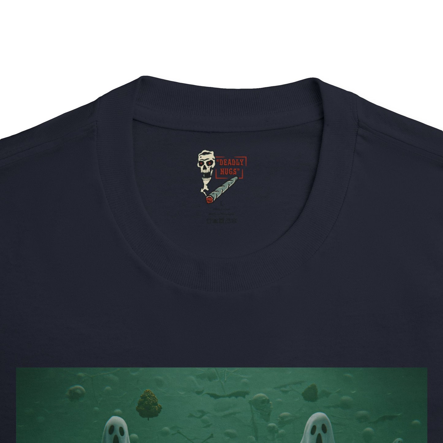 Dimension 420 / Cannabis Buds Ghosts Skulls Graphic Tee / Hyper-Realistic Horror Art Terror Macabre / 420 Underground Stoner Streetwear / DEADLY NUGS