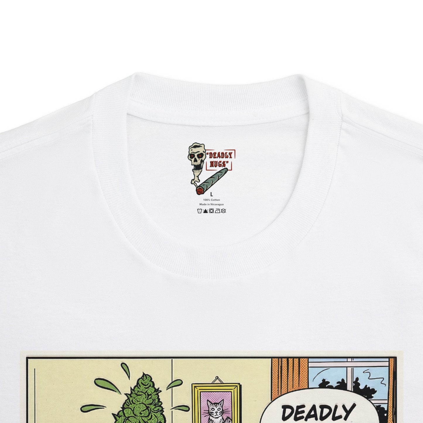 The Living Room Legend / Vintage Humor Pulp Comic Art Tee / 420 Underground Stoner Culture / DEADLY NUGS