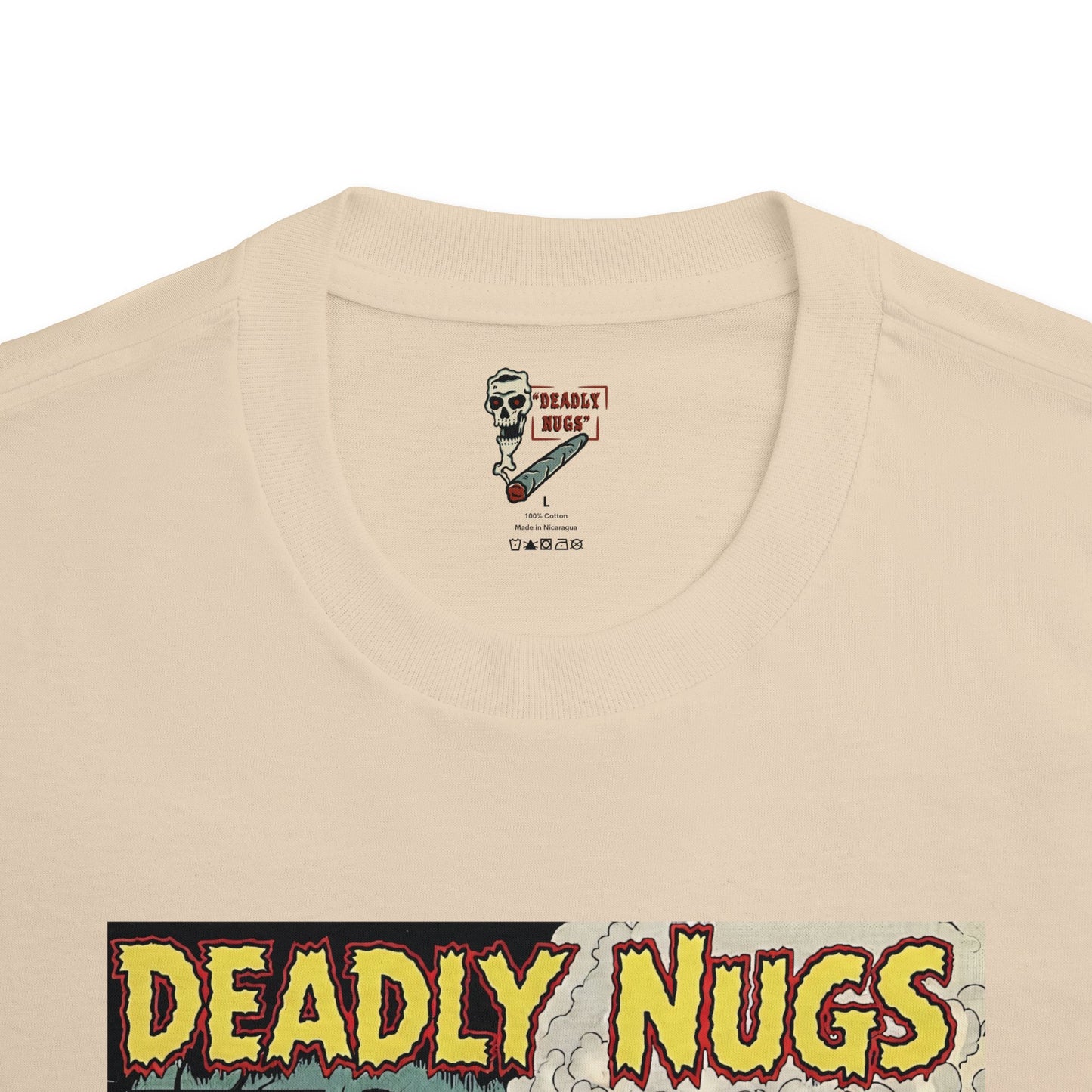 Tombstone Twist / Man's Twist of Fate with Haunted Cannabis Graphic Tee / Vintage Pulp Horror Comic Art Style / 420 Underground Stoner Culture / DEADLY NUGS