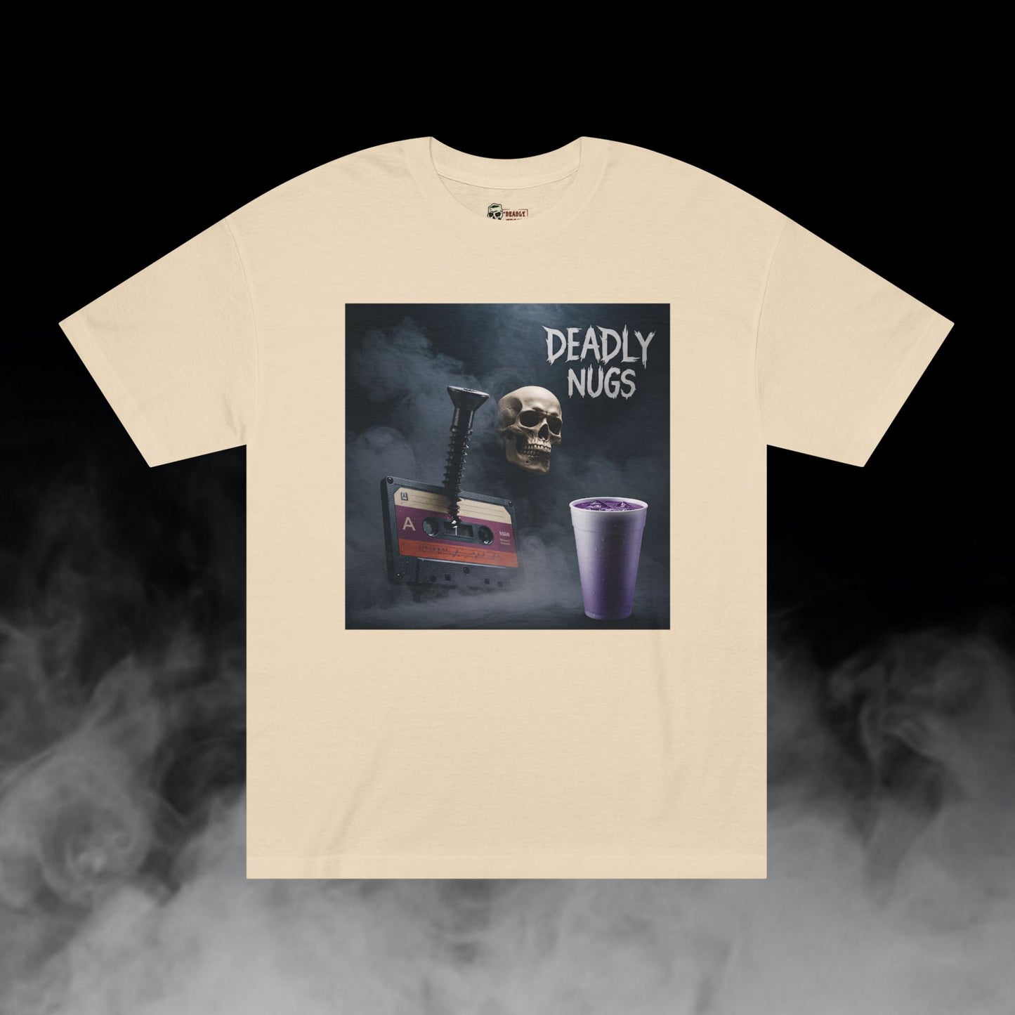 Syrup-n-Screw / Skull Screw Tape Lean Graphic Tee / Hyper-Realistic Gritty Trap Art / 420 Underground Stoner Streetwear / DEADLY NUGS