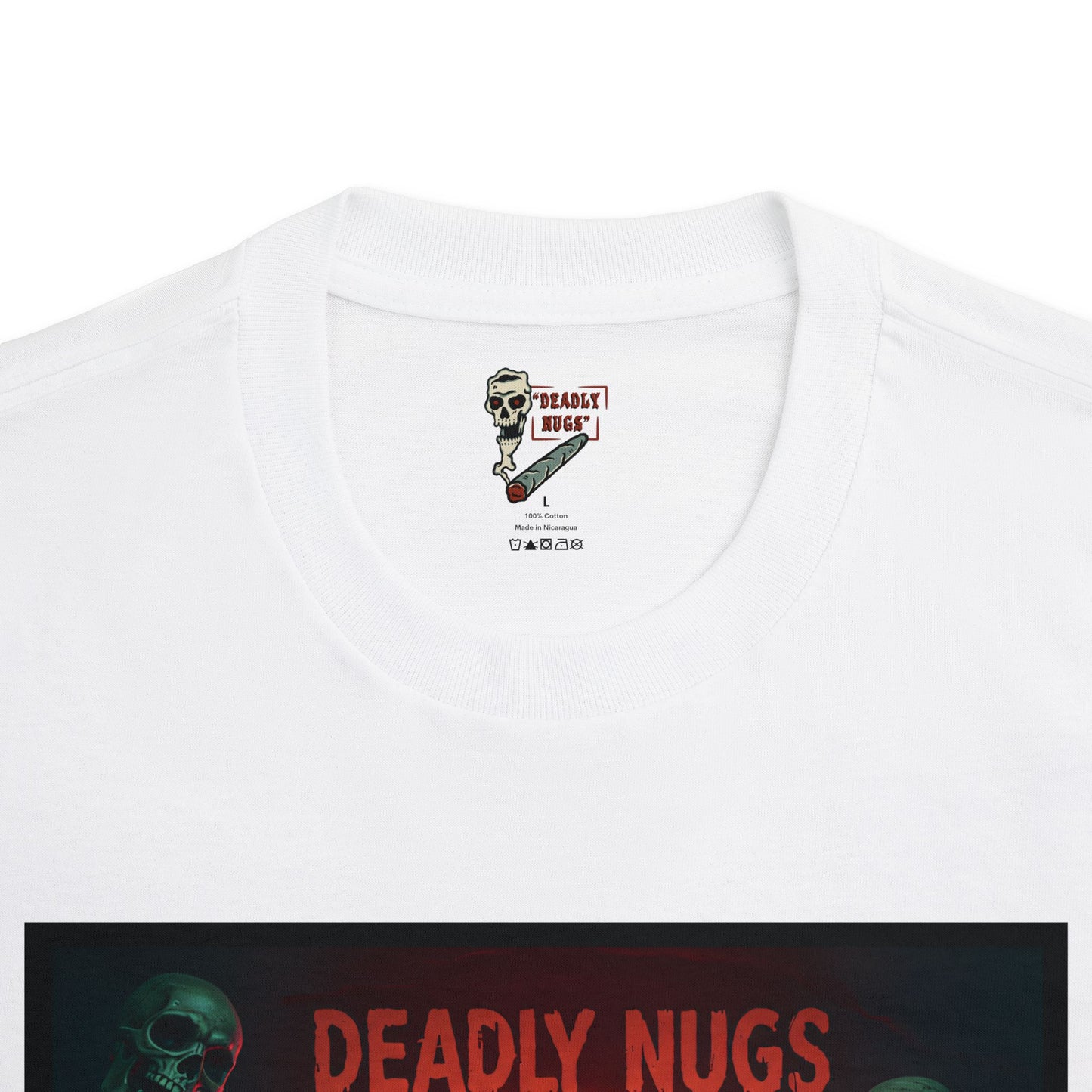 Raisin' Hell / Premium Unisex Graphic Tee Aesthetic Print Ghost Skeleton 420 / DEADLY NUGS