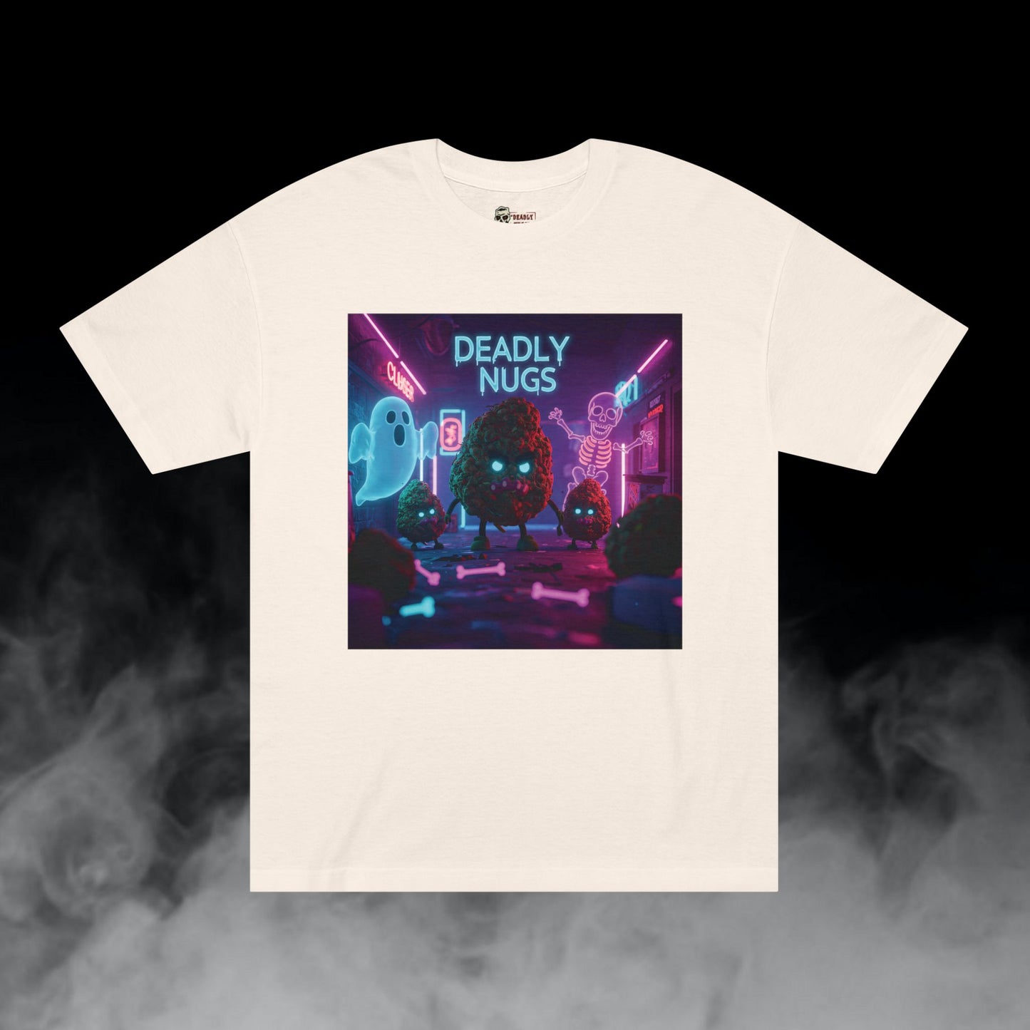 Night Rave T-Shirt DEADLY NUGS Aesthetic Print Unisex Graphic Tee
