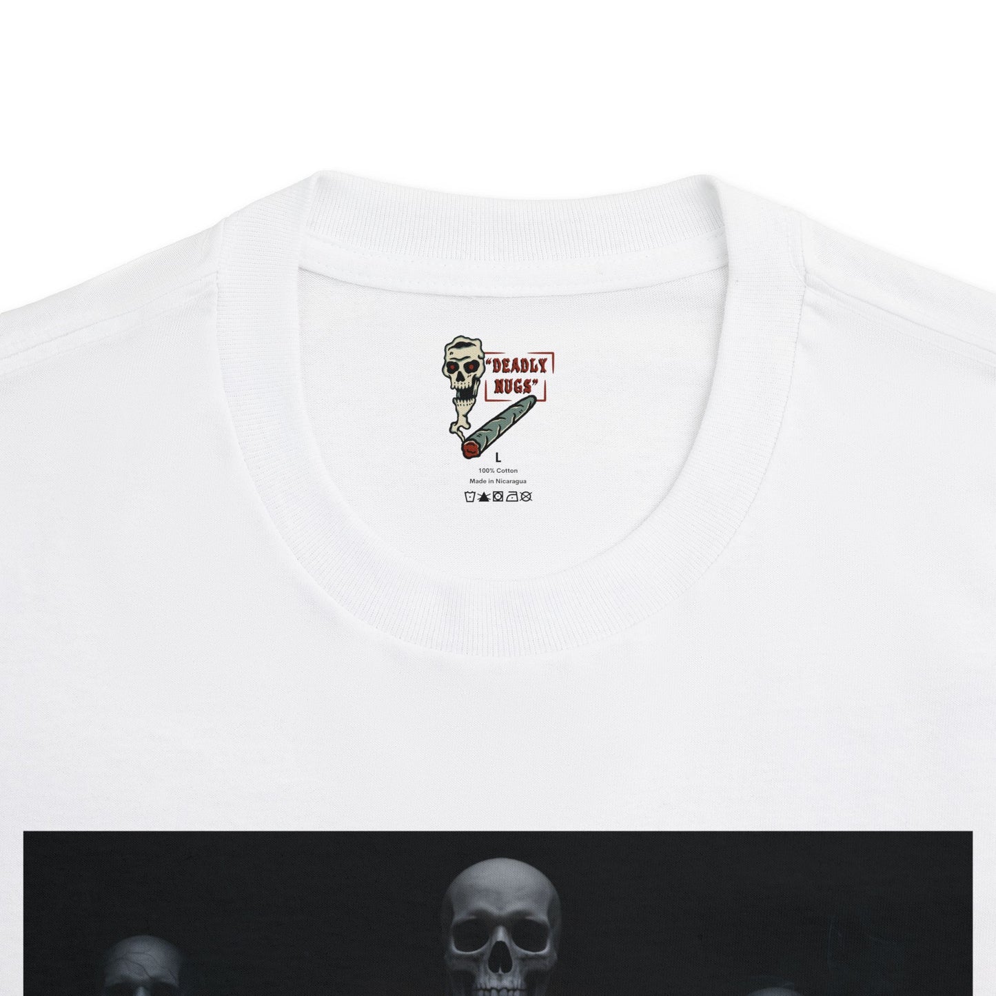 Phantom Kush / Premium Unisex Graphic Tee Aesthetic Print Skull 420 / DEADLY NUGS