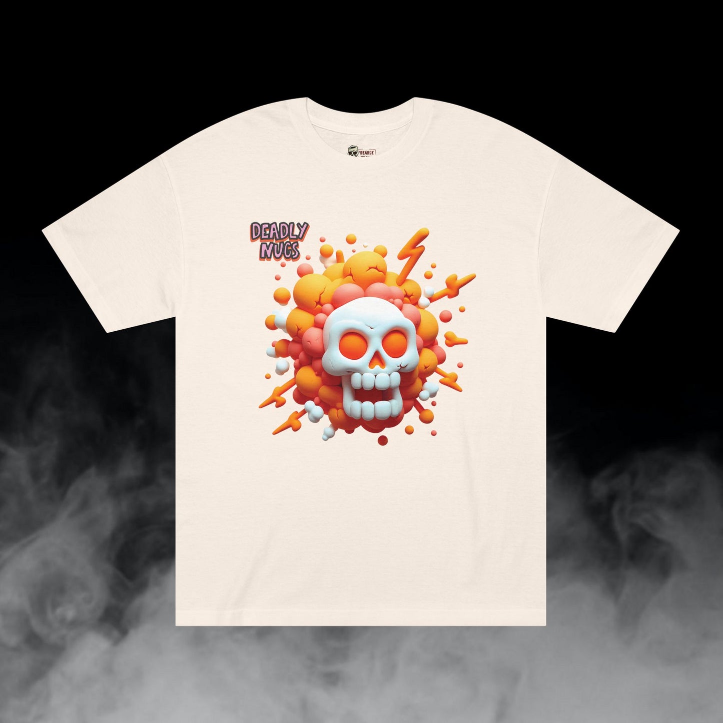 Orange Pop / Premium Unisex Graphic Tee Aesthetic Print Skull Art Streetwear / DEADLY NUGS
