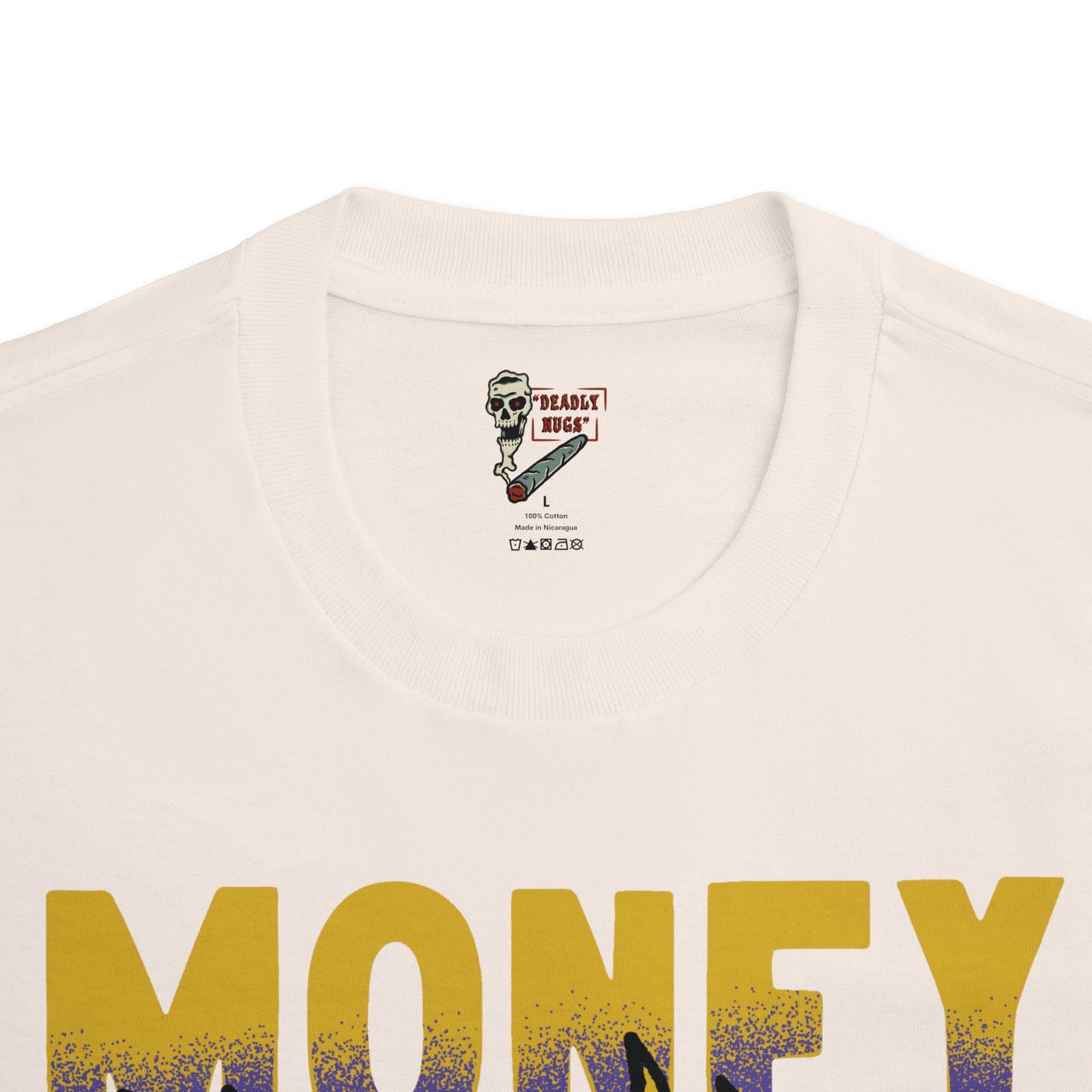 Money / Premium Unisex Graphic Tee Aesthetic Print Skull Hustle Streetwear / DEADLY NUGS