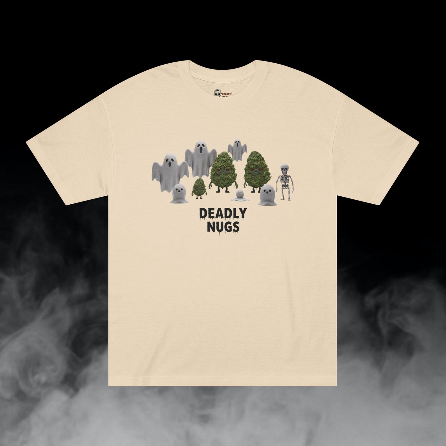 Simply Deadly / Premium Unisex Graphic Tee Aesthetic Print Ghost Skeleton 420 / DEADLY NUGS
