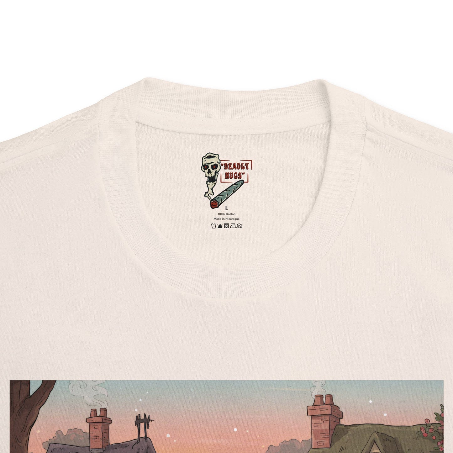 Highland Haven / Premium Unisex Graphic Tee Aesthetic Print Skeleton Ghost 420 / DEADLY NUGS