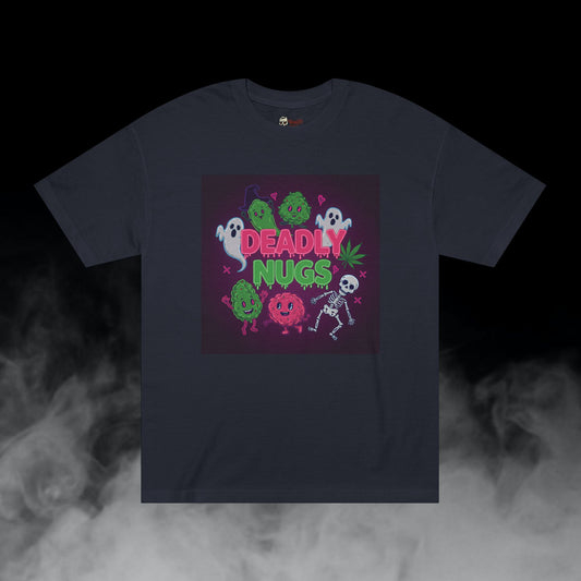 Love Affair / Bud Characters Ghosts Skeleton Graphic Tee / Spooky Neon Cartoon Comic Art Style / 420 Underground Stoner Streetwear / DEADLY NUGS