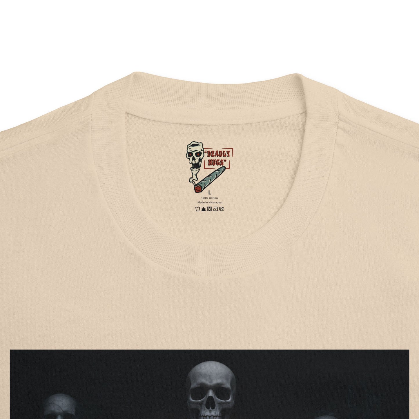 Phantom Kush / Premium Unisex Graphic Tee Aesthetic Print Skull 420 / DEADLY NUGS