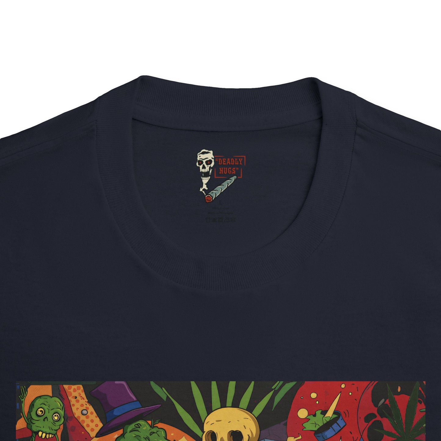 Dope Party II / Premium Unisex Graphic Tee Aesthetic Print Ghost Skeleton 420 / DEADLY NUGS