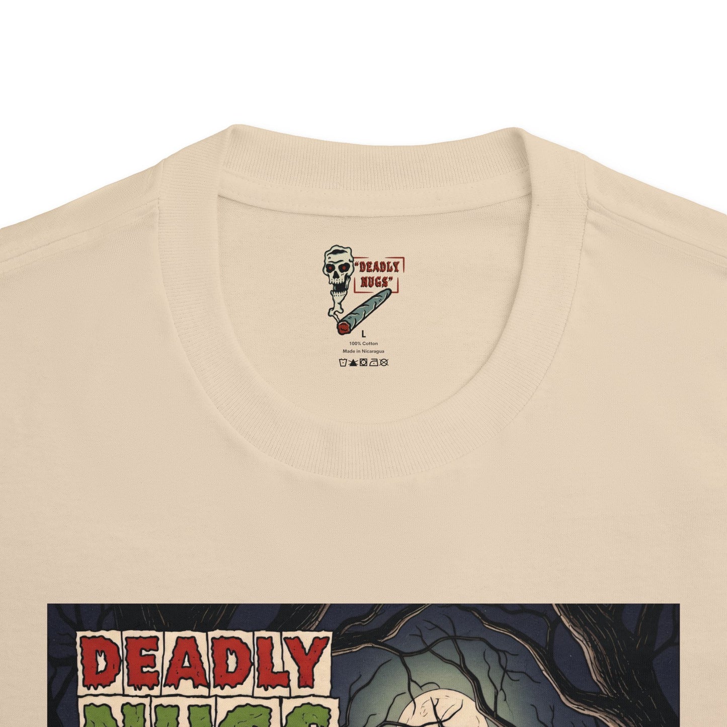 Dank Phantom / Hooded Reaper Smoke Cloud Graphic Tee / Vintage Pulp Horror Comic Style / 420 Underground Stoner Streetwear / DEADLY NUGS